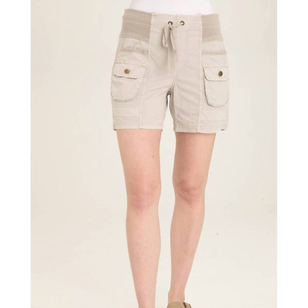 NEW XCVI felix poplin drawstring short in ripple pigment